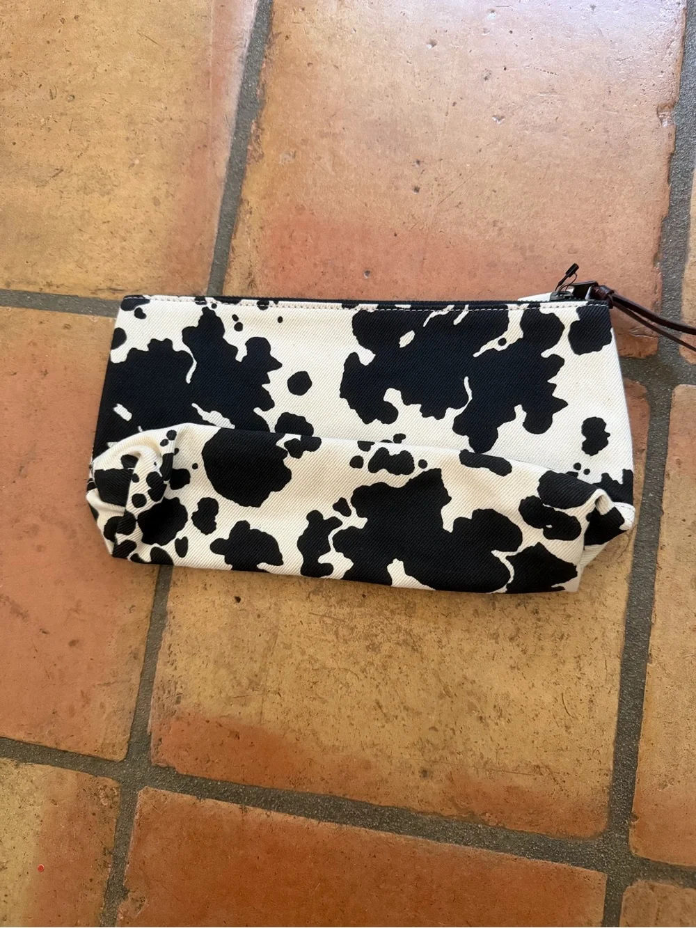 Levi's Cow Print Canvas Toiletry Pouch - Black & White